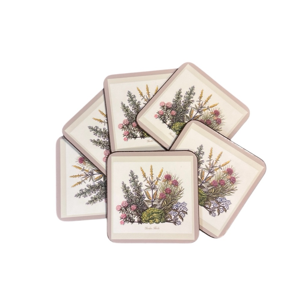 Vintage Pimpernel “Garden Herbs” Coaster Set in original box.